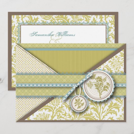 古典的な招待状 招待状 (正面/裏面)