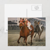 古典的な競馬でオーナーを魅了する美しい馬 ポストカード (正面/裏面)