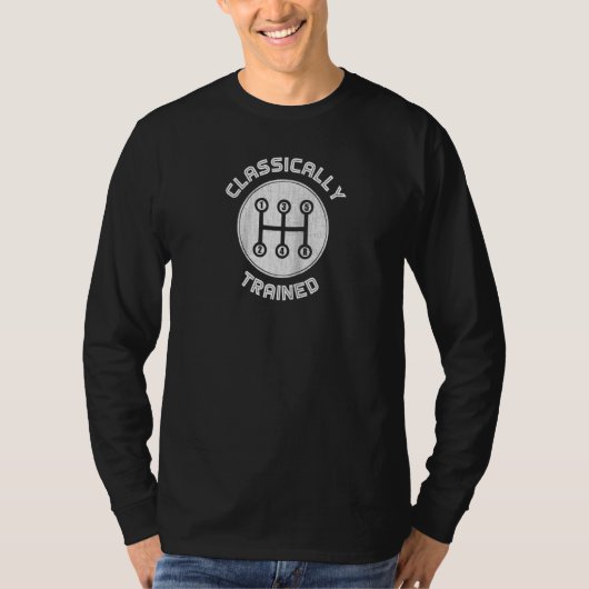 古典的に訓練おもしろいされた3つのペダル車の男Ra Tシャツ (正面)
