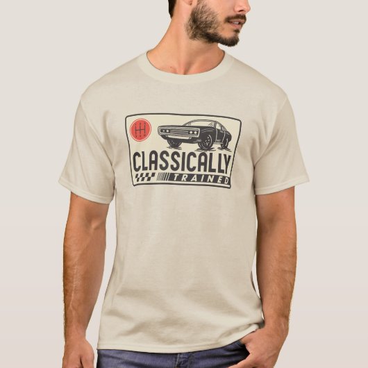 古典的に訓練された手動変速機カー Tシャツ (正面)