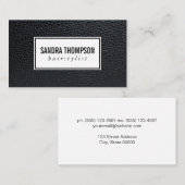 古典的エレガントなフェイク革 名刺 (正面/裏面)