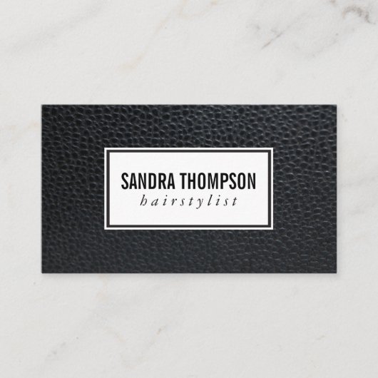 古典的エレガントなフェイク革 名刺 (正面)