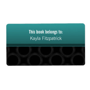 古典的エレガントな円蔵書票 ラベル