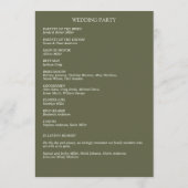 古典的エレガントな素朴縁どフローラの プログラム (裏面)