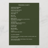 古典的エレガントな素朴縁どフローラの プログラム (裏面)