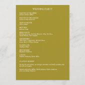 古典的エレガントな素朴縁どフローラの プログラム (裏面)