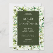 古典的エレガントな素朴縁どフローラの 招待状 (正面)