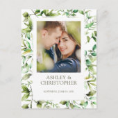 古典的エレガントな素朴縁どフローラの 案内ポストカード (正面)