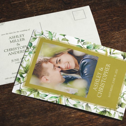 古典的エレガントな素朴縁どフローラの 案内ポストカード