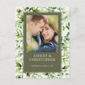 古典的エレガントな素朴縁どフローラの 案内ポストカード (正面)