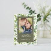 古典的エレガントな素朴縁どフローラの 案内ポストカード (スタンド正面)