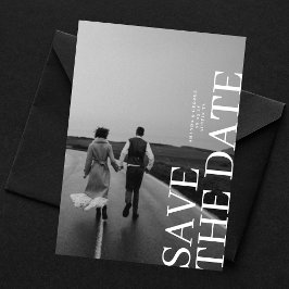 古典的エレガントに2枚の写結婚真 セーブザデート