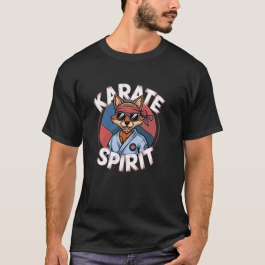 古典空手精神 - 日本の武道キツネ Tシャツ (正面)
