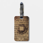 古印、福利、茶と道 – 中国 ラゲッジタグ (裏面縦)