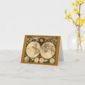 古地図のメモカード カード (黄色い花)