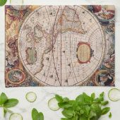 古地図 キッチンタオル (折り畳み)