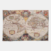 古地図 キッチンタオル (横)