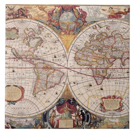 古地図 タイル (正面)