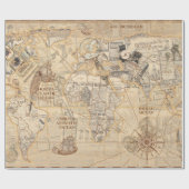 古地図 ラッピングペーパー (フラット)