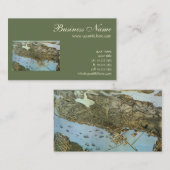 古地図 航空図 シアトル市 ワシントン州 名刺 (正面/裏面)