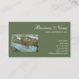 古地図 航空図 シアトル市 ワシントン州 名刺