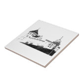 古城建築のスケッチ タイル (側面)