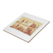 古城建築のスケッチ タイル (側面)