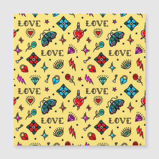 古学校の入れ墨の愛のパターン (正面)