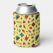 古学校の入れ墨の愛のパターン 缶クーラー (缶裏面)