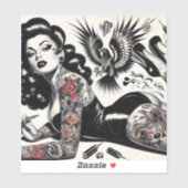 古学校の入れ墨をした少女 シール (シート)