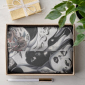 古学校の入れ墨をした少女 薄葉紙 (ギフト)