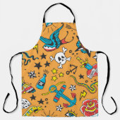 古学校の入れ墨:かわいいシームレス エプロン (正面)