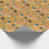 古学校の入れ墨：かわいいシームレス ラッピングペーパー (角)