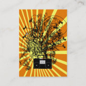 古学校ブームボックスショックミュージカルノートの渦巻き 名刺 (裏面)