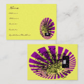 古学校ブームボックスショックミュージカルノートの渦巻き 名刺 (正面/裏面)