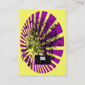 古学校ブームボックスショックミュージカルノートの渦巻き 名刺 (裏面)