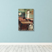 古学校、一室の学校が見える キャンバスプリント (インサイチュ (ウッドフロア))