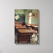 古学校、一室の学校が見える キャンバスプリント (正面)