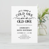 古希のビールパーティー 80歳の誕生日おめでとう 招待状 (スタンド正面)
