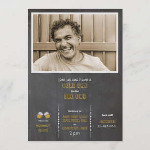 古希の記念に冷たいビールを 招待状