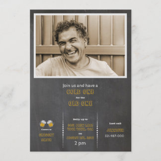 古希の記念に冷たいビールを 招待状