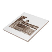 古建築の城のスケッチ タイル (側面)