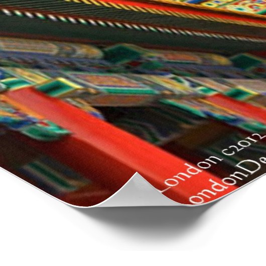 古建築中国の孔子ポスター ポスター (角)