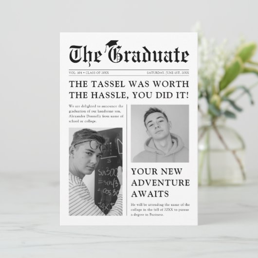 古式卒業式 案内状 (スタンド正面)