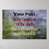 古感動的い石の質感の引用文 ポスター (正面)