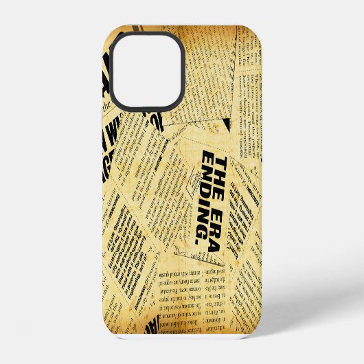 古新聞の紙面 iPhoneケース (裏面)
