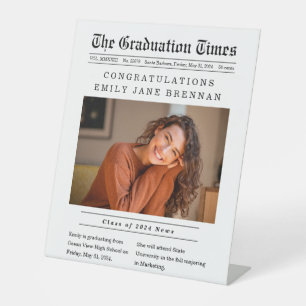 古新聞スタイル卒業発表 台座サイン