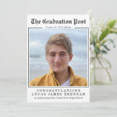 古新聞スタイル卒業発表 案内状 (スタンド正面)