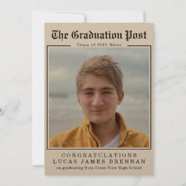 古新聞スタイル卒業発表 案内状