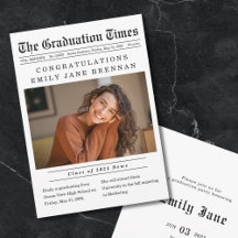 古新聞卒業発表招待状